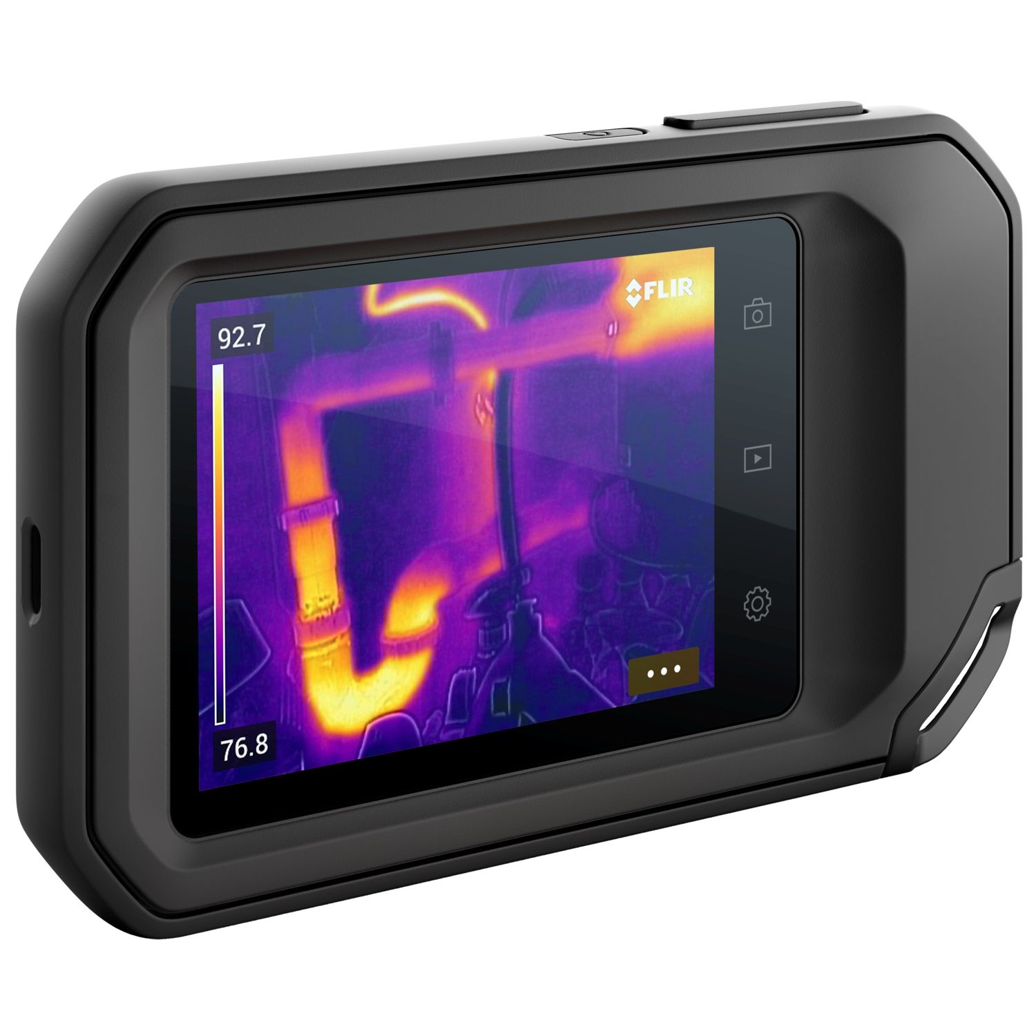 FLIR C3-X​ thermal imaging camera Black 1800 mAh Vanadium Oxide Uncooled Focal Plane Arrays Built-in display 128 x 96 pixels LCD 640 x 480 pixels_2