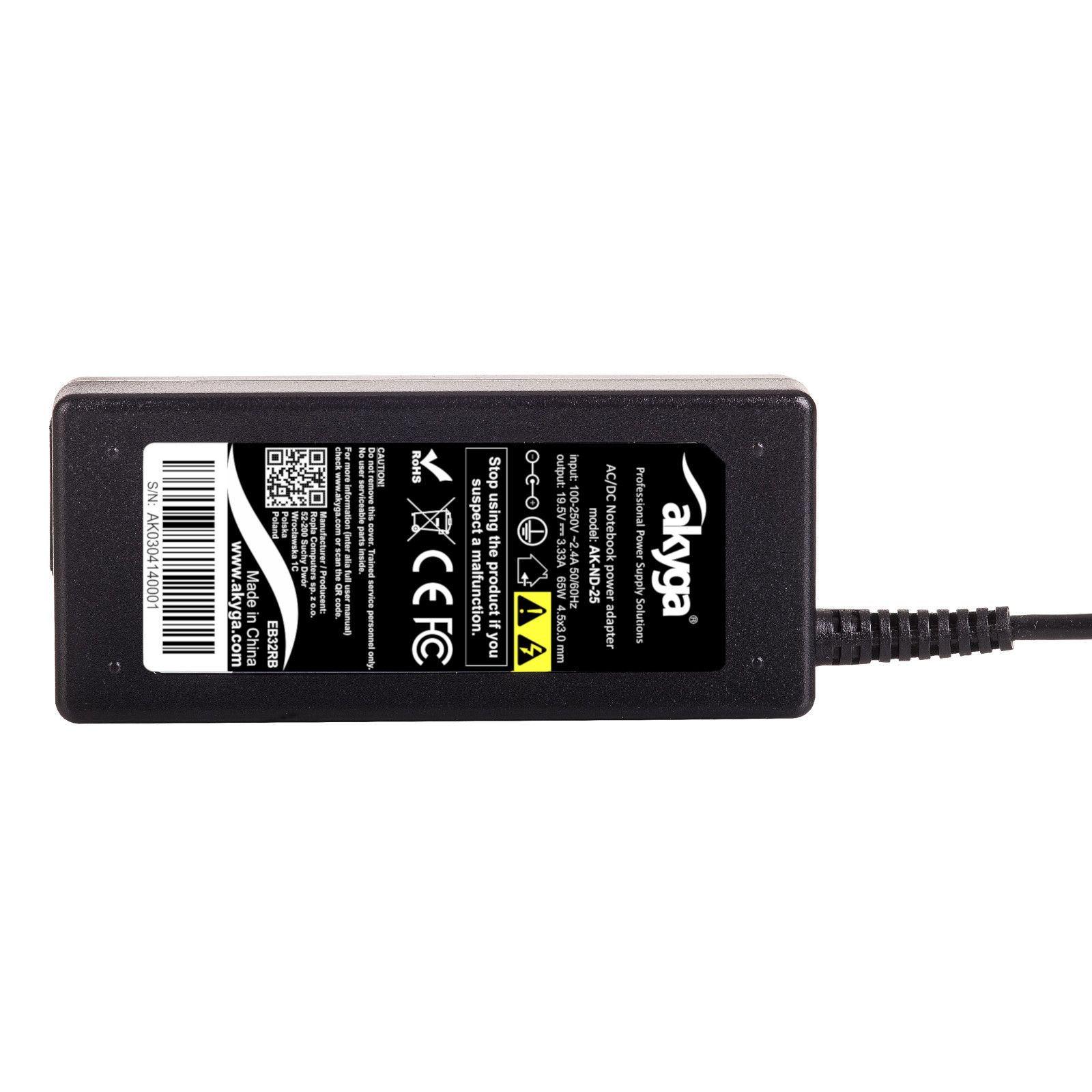 Akyga AK-ND-25 power adapter/inverter Indoor 65 W Black_6