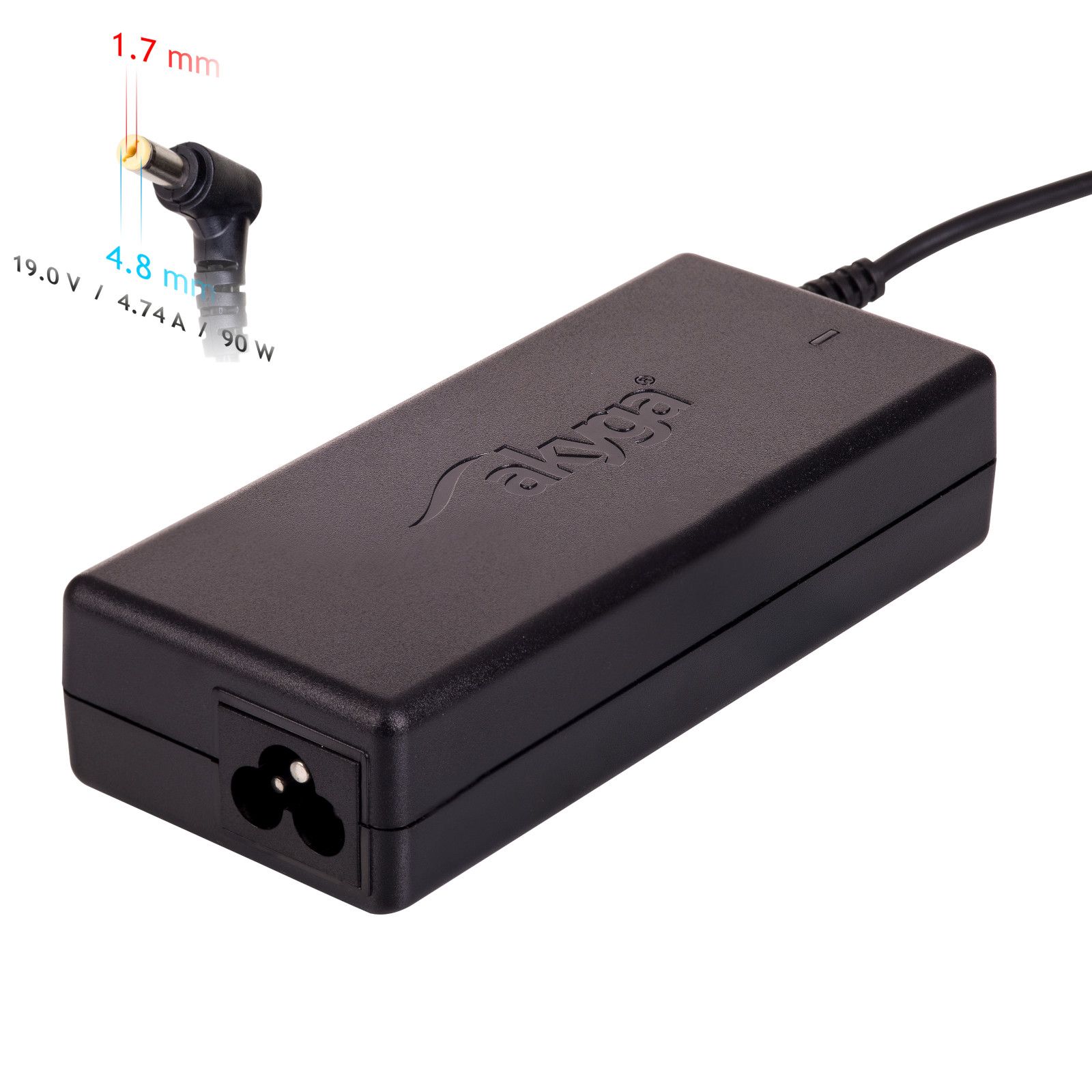 Akyga notebook power adapter AK-ND-08 19V/4.74A 90W 4.8x1.7 mm HP power adapter/inverter Indoor Black_1