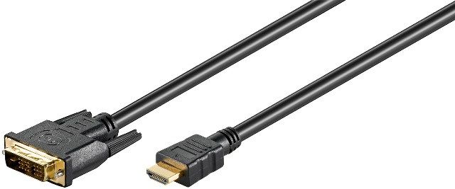 Cablu aurit HDMI tata la DVI tata, 2 m, Goobay_1