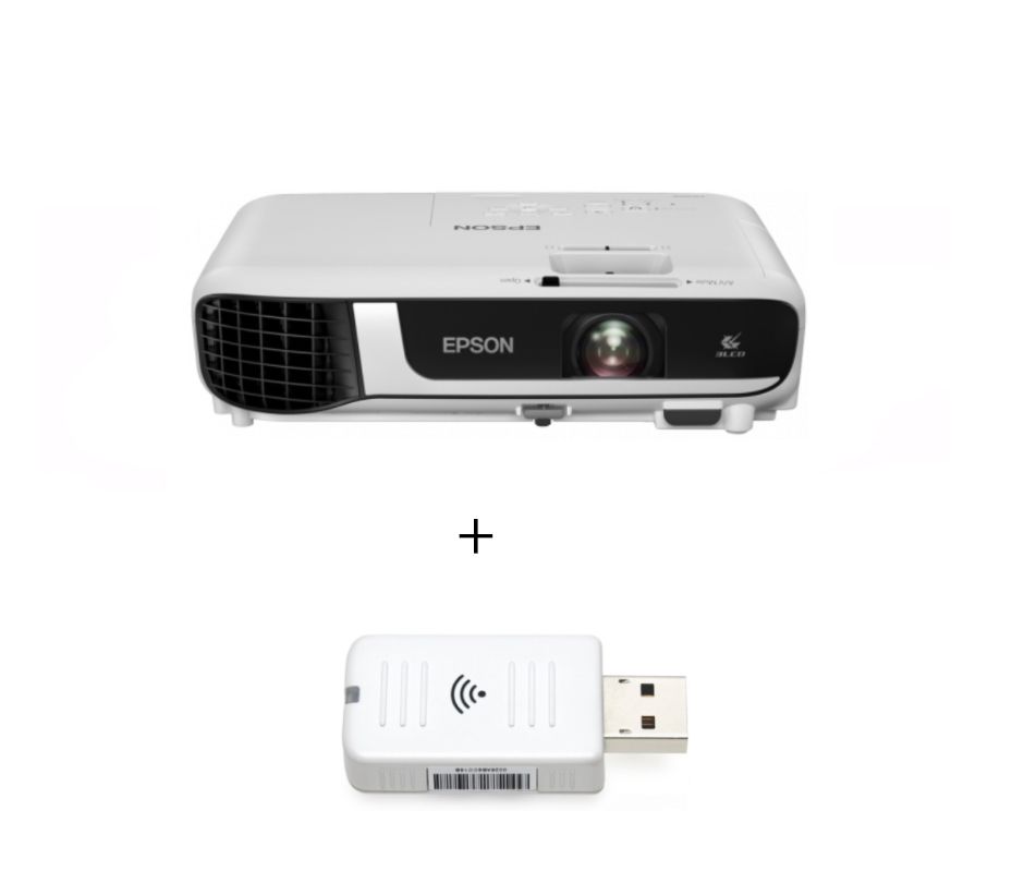 Videoproiector EPSON EB-W51, WXGA 1280 x 800, 4000 lumeni, 16000:1 cu Adaptor wireless Epson ELPAP11_1