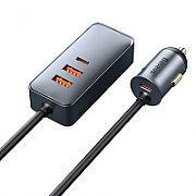 INCARCATOR auto Baseus Share Together PPS , 2 x USB max. 3A si 2 x USB Type-C max 3A, total output 120W, lungime cablu 1.5m, pt. bricheta auto, black 