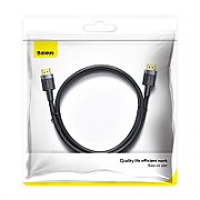 CABLU video Baseus Cafule, HDMI (T) la HDMI (T), rezolutie maxima 4K UHD (3840 x 2160) la 60 Hz, conectori auriti, 2m, negru 