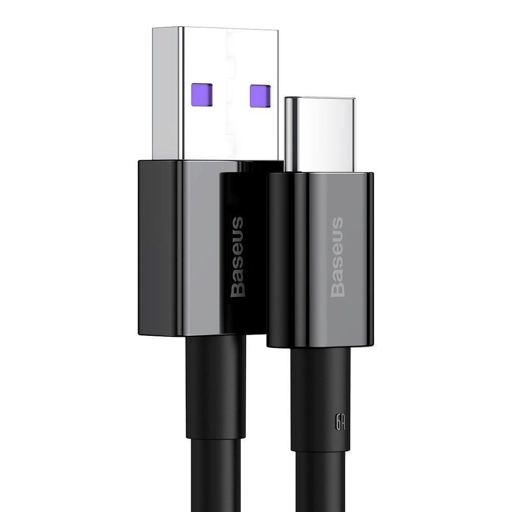 CABLU alimentare si date Baseus Superior, Fast Charging Data Cable pt. smartphone, USB la USB Type-C 66W, 2m, negru 