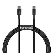 CABLU alimentare si date Baseus Superior, Fast Charging Data Cable pt. smartphone, USB Type-C la USB Type-C 100W, 1m, negru 