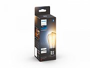 Bec LED inteligent vintage Philips Hue Filament Edison, Bluetooth, Zigbee, ST64, E27, 7W (40W), 550 lm, lumina alba (2200-4500K)_1