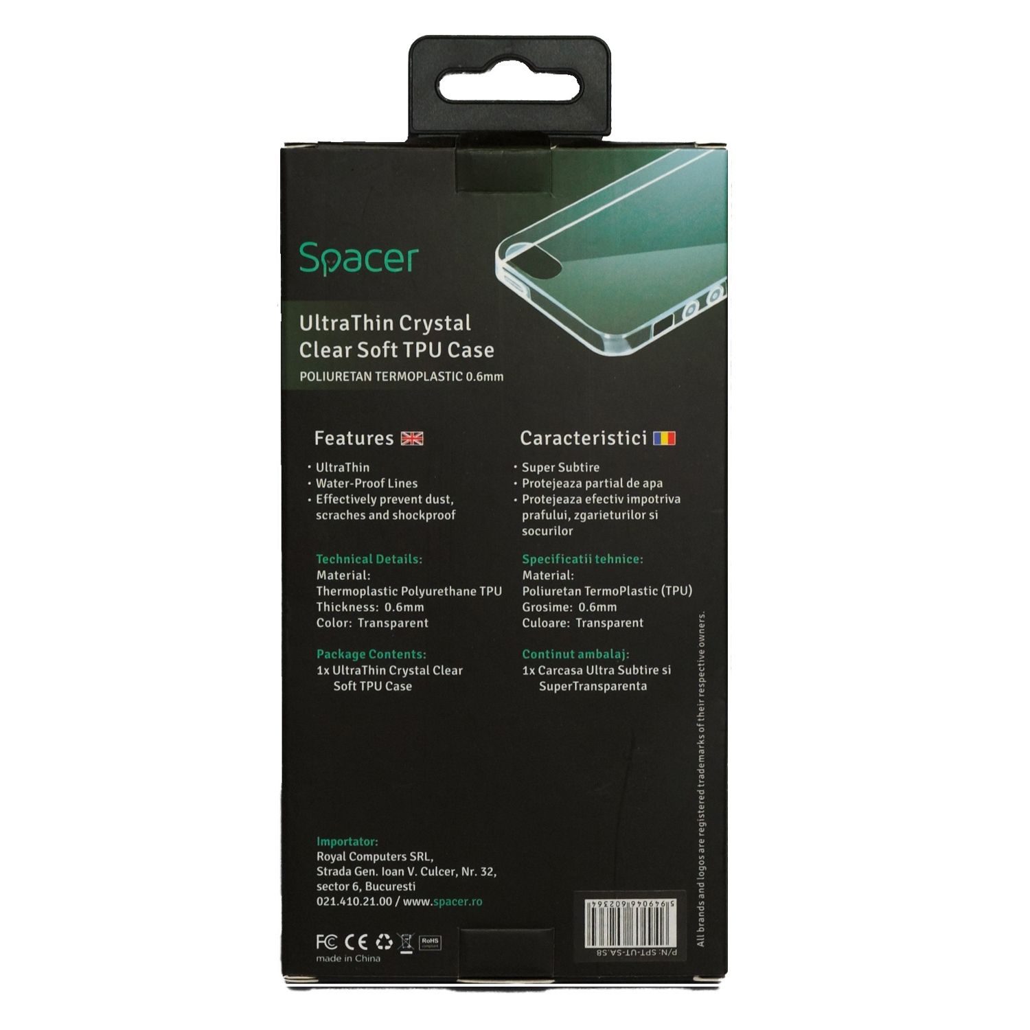 HUSA SMARTPHONE Spacer pentru Xiaomi Redmi Note 10 S, grosime 1.5mm, protectie suplimentara antisoc la colturi, material flexibil TPU, transparenta 