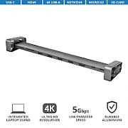 Adaptor Trust Dalyx 3-in-1 Multiport USB-C Adapter  Specifications General Height of main product (in mm) 11 mm Width of main product (in mm) 58 mm Depth of main product (in mm) 51 mm Total weight 38 g Weight of main unit 38 g Video Video input DisplayPort Video output HDMI HDMI version 1.4 CEC no