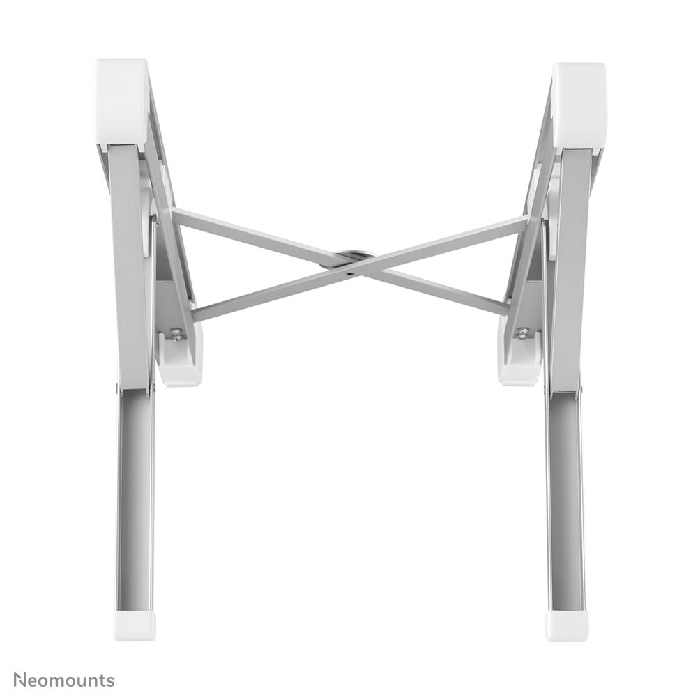 Neomounts by Newstar NSLS010 foldable laptop stand - Silver  Specifications General Min. screen size*: 11 inch Max. screen size*: 17 inch Min. weight: 0 kg Max. weight: 5 kg Screens: 1 Desk mount: Stand  Functionality Type: Tilt Width: 28,9 cm Depth: 3,2 cm Height: 2,7 cm Height adjustment: Manual_4