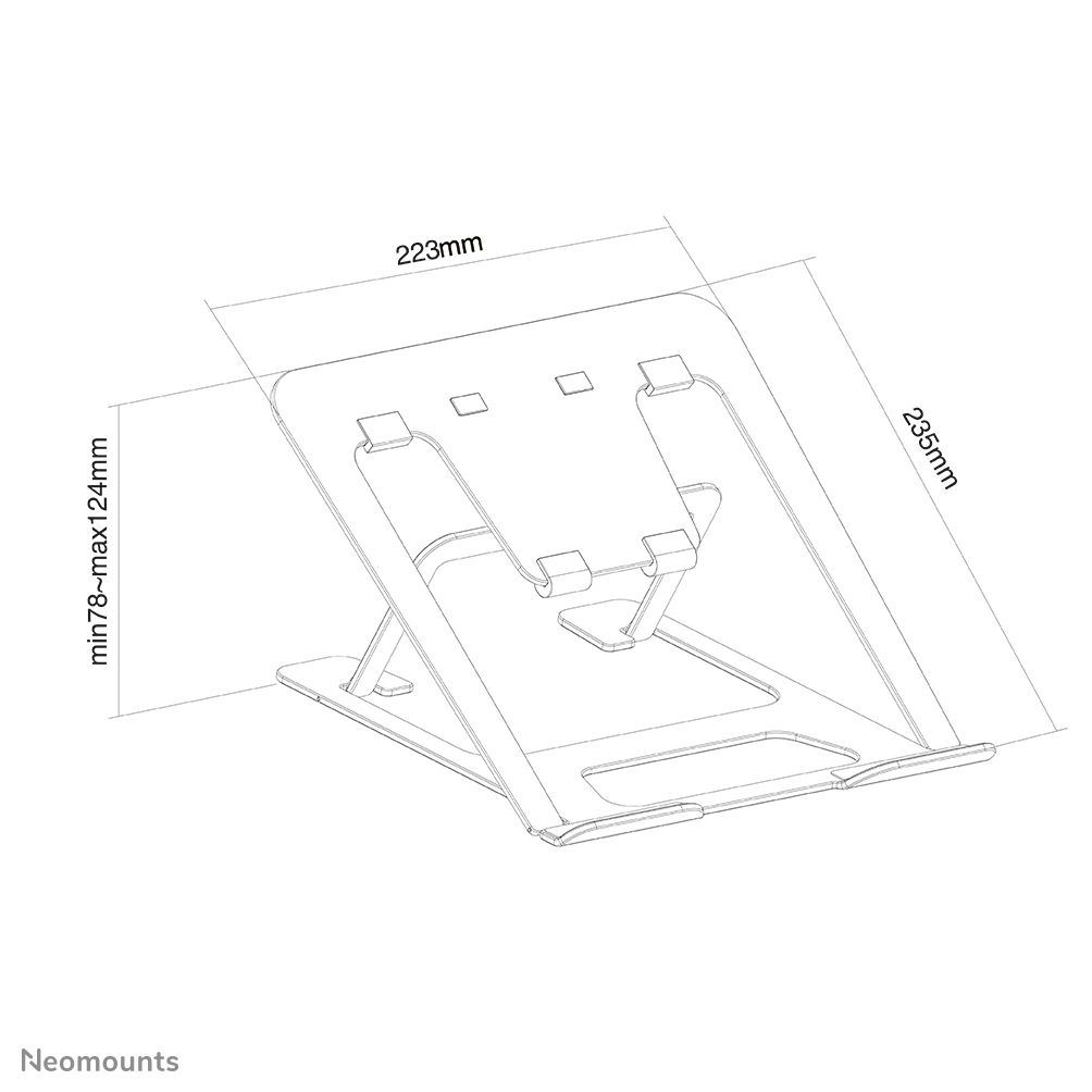 Neomounts by Newstar NSLS085BLACK foldable laptop stand for 10-17