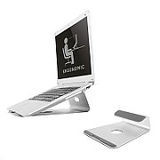 Neomounts by Newstar Raised Aluminium Laptop Stand  Specifications General Min. screen size*: 10 inch Max. screen size*: 17 inch Min. weight: 0 kg Max. weight: 5 kg Desk mount: Stand  Functionality Type: Fixed Tilt (degrees): 22° Width: 21 cm Depth: 24 cm Height: 6,8 cm Height adjustment: None_1