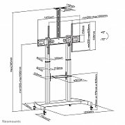 Neomounts by Newstar PLASMA-M1950E Mobile Monitor/TV Floor Stand for 60- 100