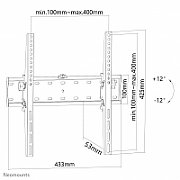 ﻿Suport TV de perete, Neomounts by Newstar FPMA-W300BLACK, Reglabil, 32