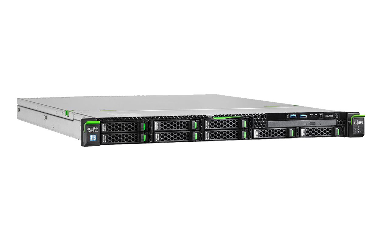 Server Fujitsu Primergy RX1330 M4 Rack 1U Intel Xeon E-2224, 4C / 4T, 3.4 GHz base, 4.6 GHz turbo, 8 MB cache, 71 W, 1 x 16 GB DDR4, Fara HDD, 4 x LFF, 264 W_1