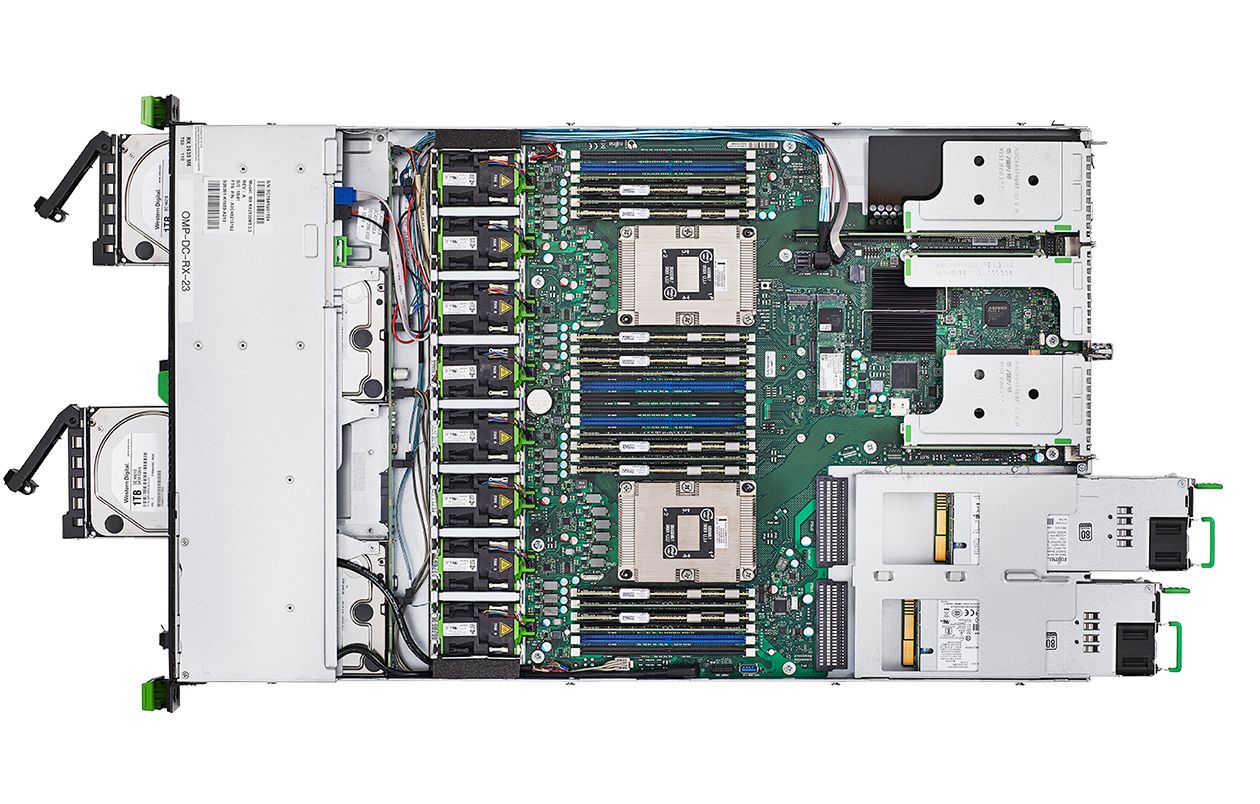Server Fujitsu Primergy RX2530 M5 Rack 1U Intel Xeon Silver 4208, 8C / 16T, 2.1 GHz base, 3.2 GHz turbo, 11 MB cache, 1 x 16 GB, Fara HDD, 8 x SFF, 450 W_4