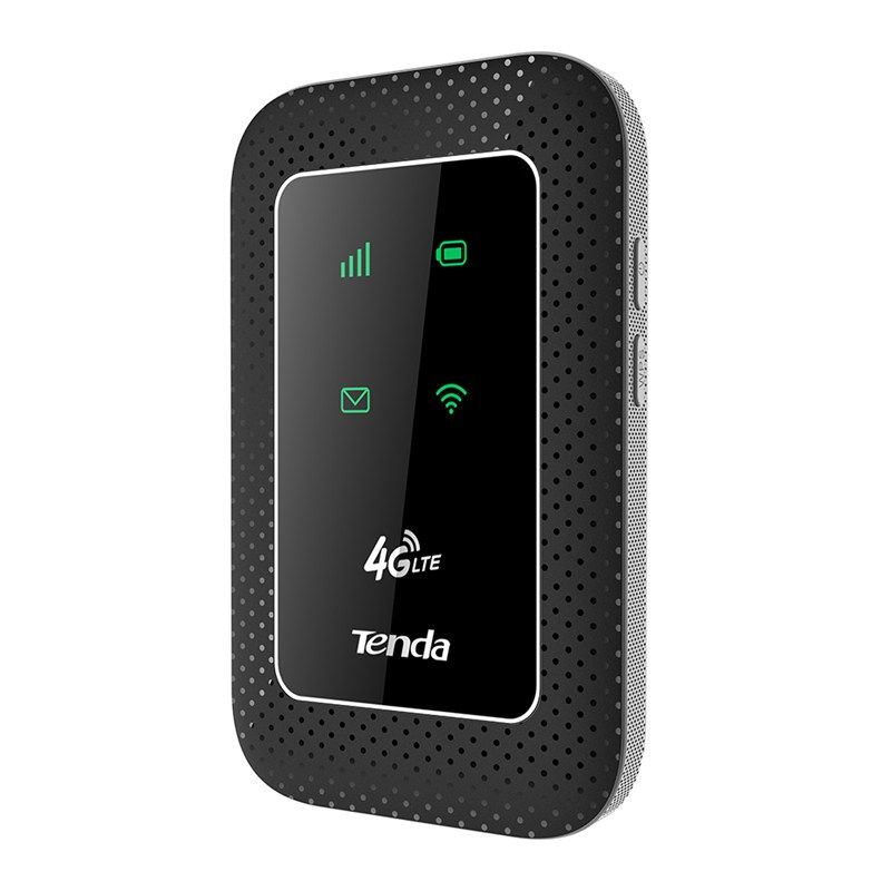 TENDA 4G180 mobile WIFI pocket hot spot, 3G/4G, 2.4 Ghz, LTE CAT.4, Max 4G speed: DL:150Mbps, UL:50Mbps, Wi-Fi standards: 802.11b/g/n, Wi-Fi speed 2.4GHz:150Mbps, 1 × Micro USB port, 1 × Micro SD slot, 1 × Micro SIM slot, 2 Internal 4G/3G Antennas, 2 Internal Wi-Fi Antennas, battery life: up to 10h._4