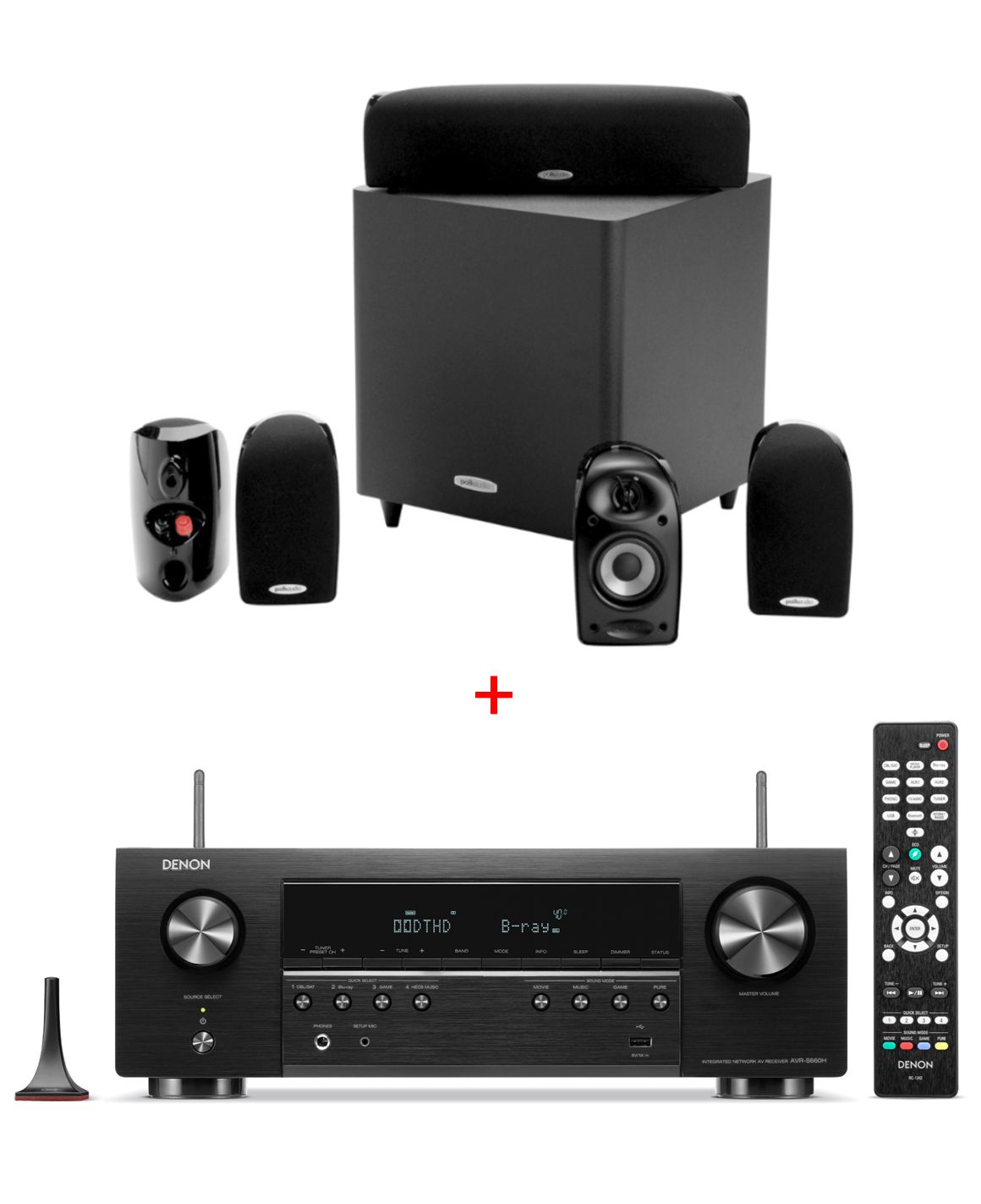 Sistem Audio Home cinema cu Receiver Denon AVR-S660H si Sistem Boxe 5.1 Polk Audio TL1600_1