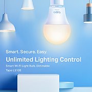 TP-Link Tapo L510E Smart bulb White, Yellow Wi-Fi, Dimmable, E27, Wi-Fi Protocol IEEE 802.11b/g/n, Wi-Fi Frequency 2.4 GHz Wi-Fi, 220–240 V, 50/60 Hz, 73 Ma, 806 lumens, 2,700 K, 8.7 W._2