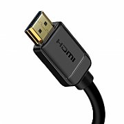 CABLU video Baseus HD Series, HDMI (T) la HDMI (T), rezolutie maxima 4K UHD (3840 x 2160) la 60 Hz, conectori auriti, 2m, negru 