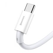 CABLU alimentare si date Baseus Superior, Fast Charging Data Cable pt. smartphone, USB la USB Type-C 66W, 1m, alb 