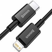 CABLU alimentare si date Baseus Superior, Fast Charging Data Cable pt. smartphone, USB Type-C la Lightning Iphone PD 20W, 2m, negru 