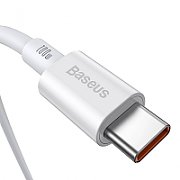 CABLU alimentare si date Baseus Superior, Fast Charging Data Cable pt. smartphone, USB Type-C la USB Type-C 100W, 1m, alb 