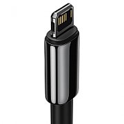 CABLU alimentare si date Baseus Tungsten Gold, Fast Charging Data Cable pt. smartphone, USB la Lightning Iphone 20W, brodat, 1m, rezistent zgarieturi, negru  CATLWJ-01  (include timbru verde 0.25 lei)