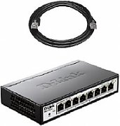 SWITCH D-LINK SMART 16 porturi Gigabit + 4 porturi combo SFP, carcasa metalica, rackabil, 