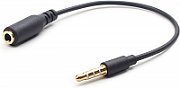 GEMBIRD CCA-419 Gembird 3.5 MM 4-PIN audio cross-over adapter cable, black