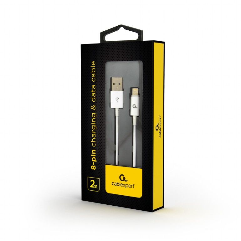 GEMBIRD CC-USB2P-AMLM-2M Gembird 8-pin charging and data cable, 2m, black_2