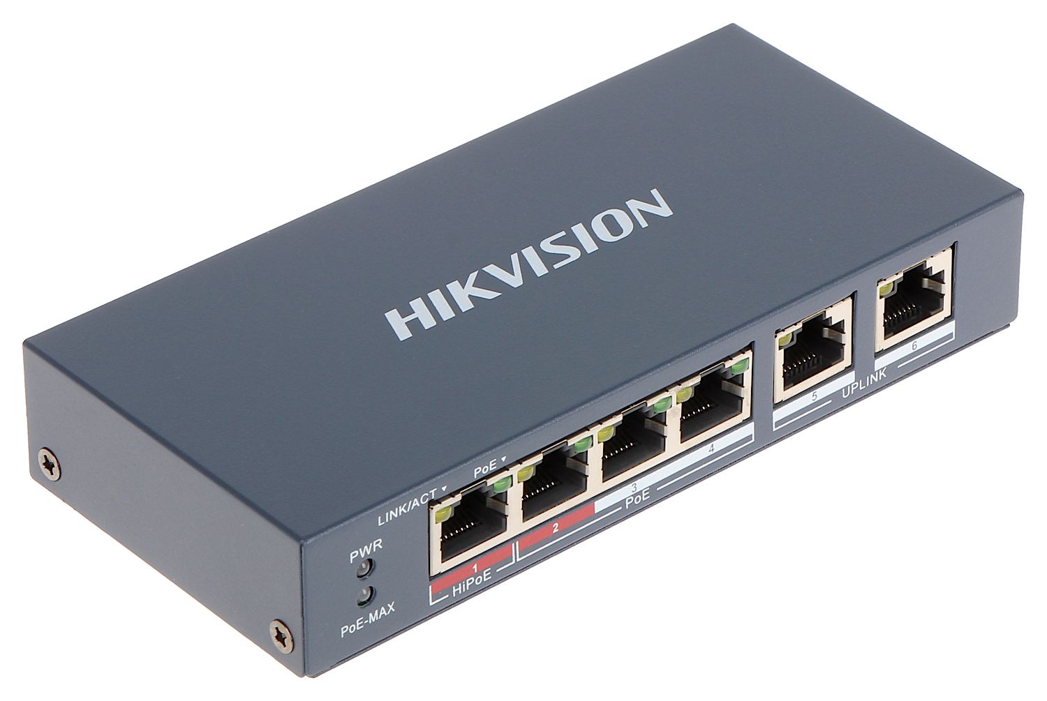 Switch Hikvision DS-3E0106HP-E, 4-port, HiPoE_2
