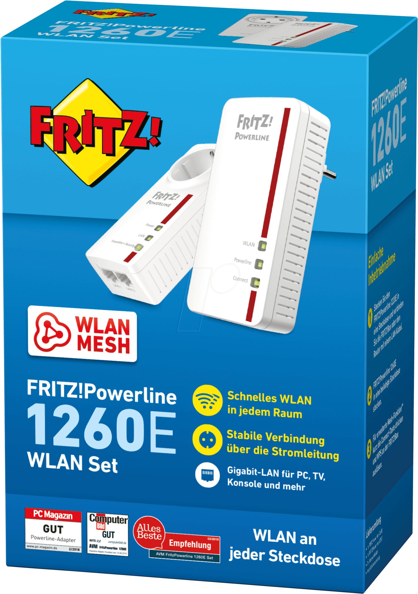 AVM FRITZ!Powerline 1260E WLAN Set