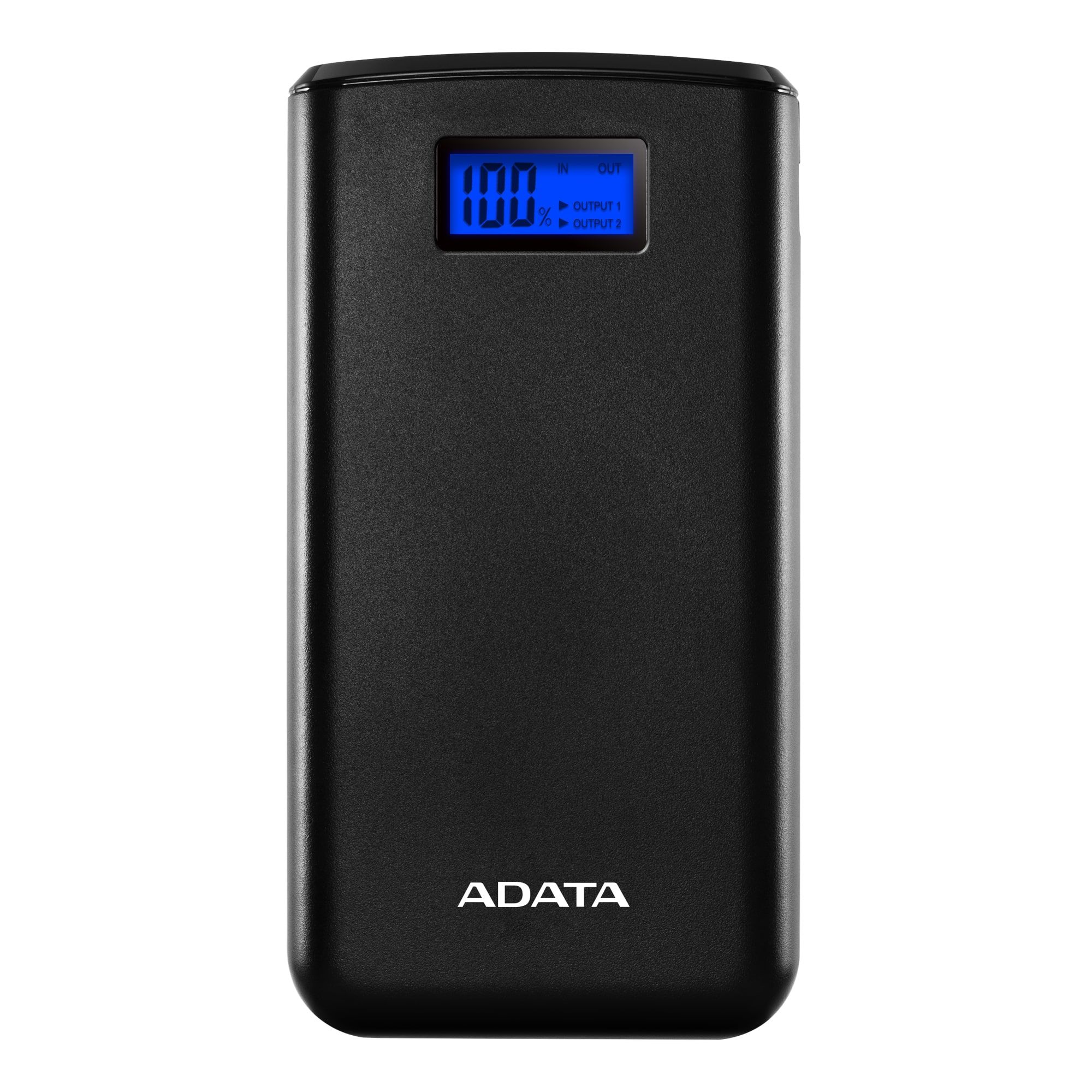 POWER BANK ADATA 20000mAh, Quick Charge 3.0 + PD 18W, 2 x USB &amp; 1 x USB-C, digital display pt. status baterie, P20000QCD 20.000 mAh, total 3A, black, 