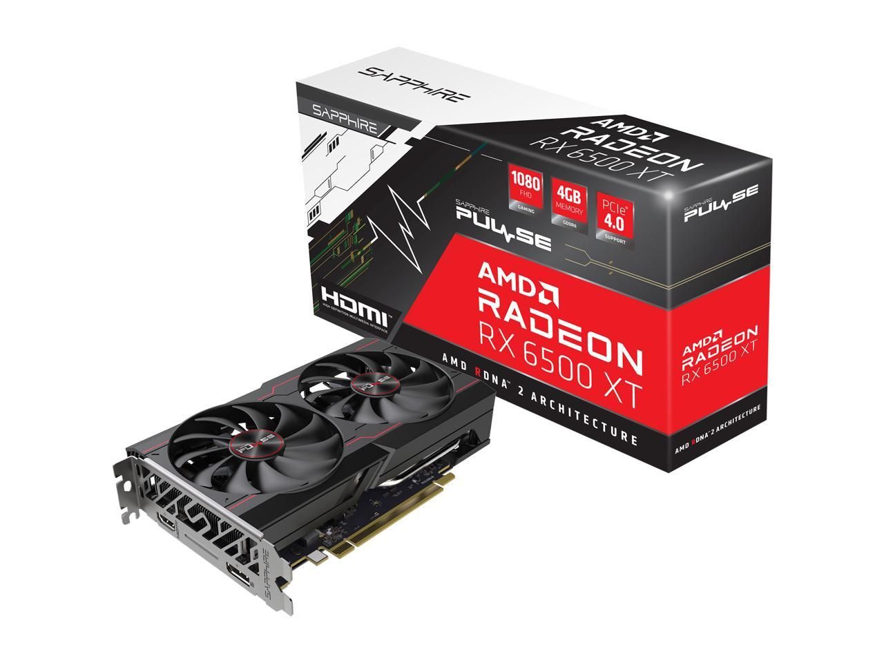 SAPPHIRE PULSE AMD RADEON RX 6500 XT GAMING OC 4GB GDDR6 HDMI / DP_2