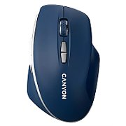 Canyon  2.4 GHz  Wireless mouse ,with 7 buttons, DPI 800/1200/1600, Battery: AAA*2pcs,Blue,72*117*41mm, 0.075kg_1