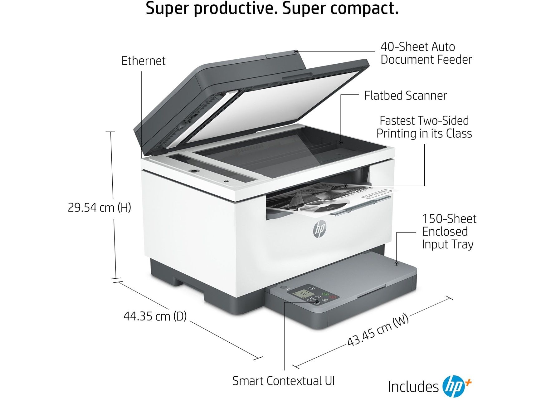 Multifunctional laser mono LHP M234SDNE(Imprimare, Copiere, Scanare); Dimensiune: A4,Viteza: 29ppm, Rezolutie: 600 x 600 dpi, Procesor:500 MHz, Memorie:64 MB,Alimentare hartie (coli):150 coli,Tava output (coli):100 coli, ADF,Interfata:Hi-Speed USB 2.0, Fast Ethernet 10/100Base-TX,Volum recomandat_2