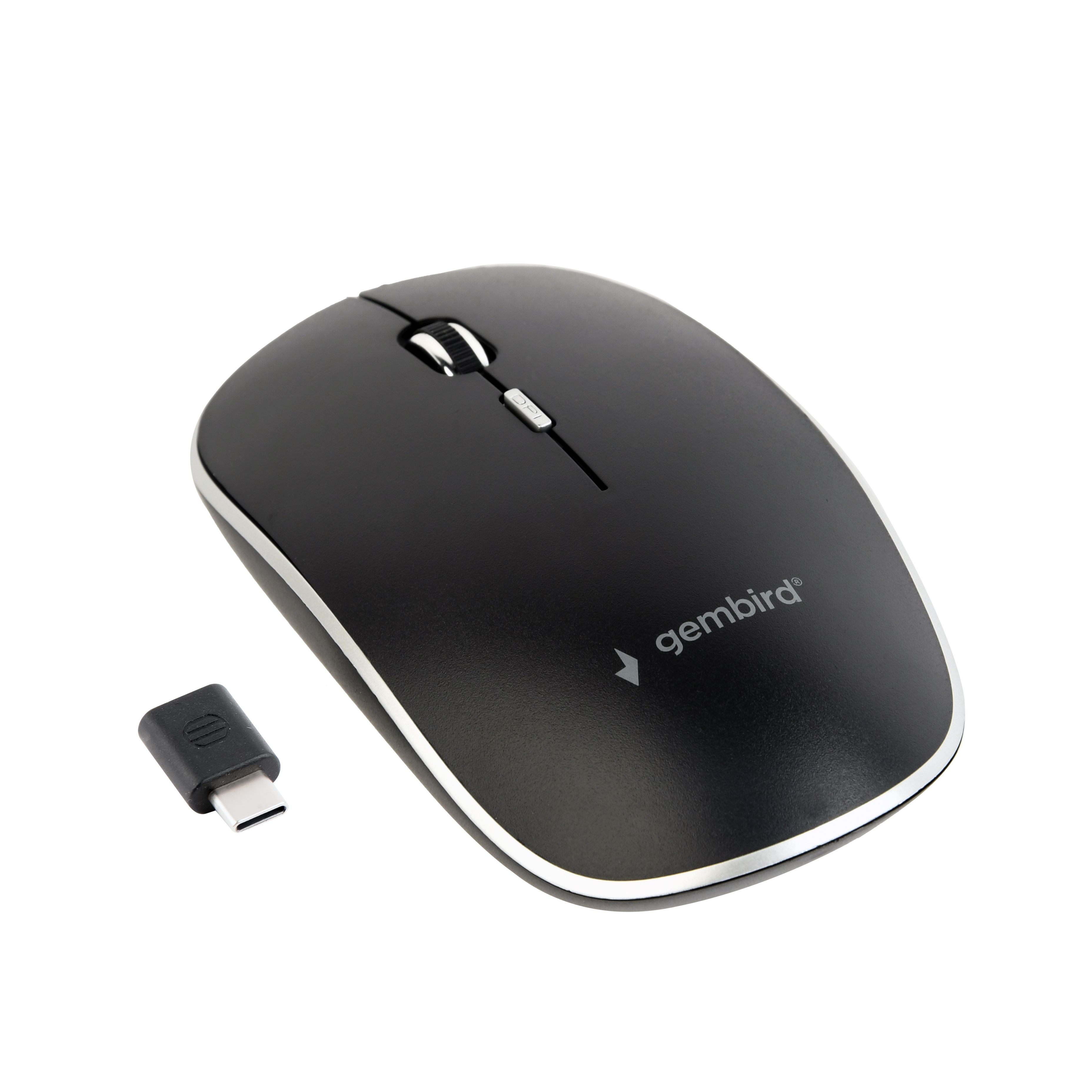 GEMBIRD MUSW-4BSC-01 Silent wireless optical mouse black Type-C receiver_6