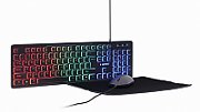 GEMBIRD 3-in-1 backlight desktop set black US layout