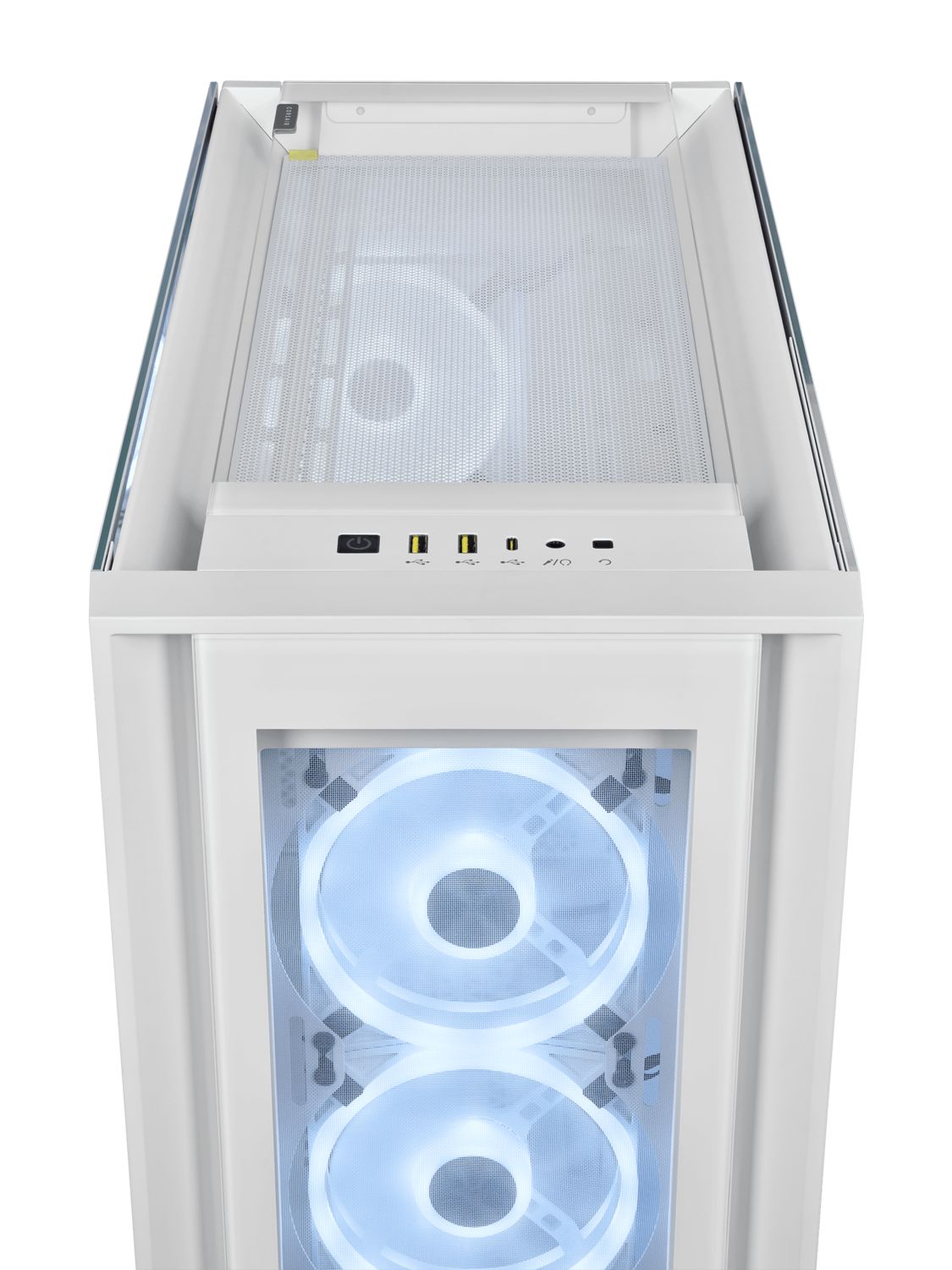 CORSAIR iCUE 5000X RGB QL Edition Tempered Glass Mid-Tower Smart Case White_2