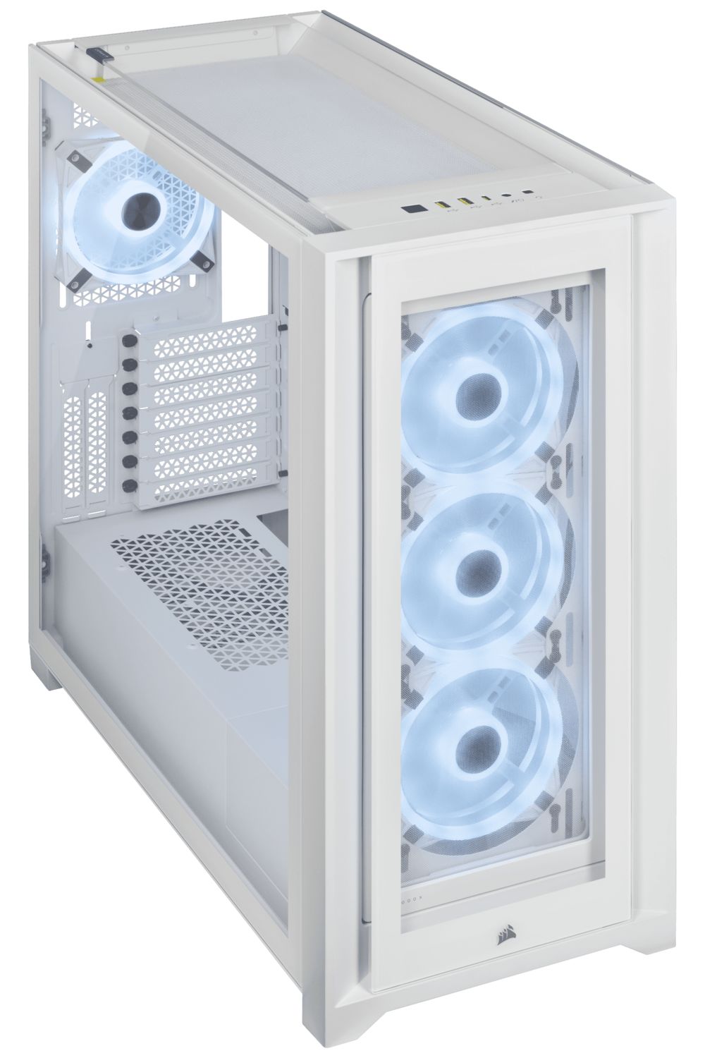 CORSAIR iCUE 5000X RGB QL Edition Tempered Glass Mid-Tower Smart Case White_3