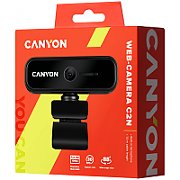 CANYON C2N 1080P full HD 2.0Mega fixed focus webcam with USB2.0 connector, 360 degree rotary view scope, built in MIC, Resolution 1920*1080, viewing angle 88°, cable length 1.5m, 90*60*55mm, 0.095kg, Black_3