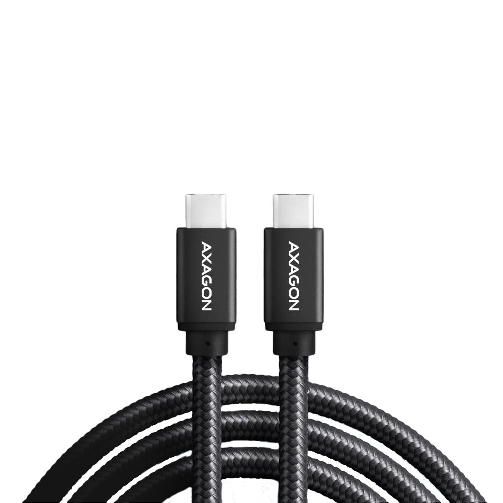 Cablu USB-C  la USB-C 3.2 Gen 1, 1.5m, PD 60W, 3A, Aluminiu, Impletit, Negru_3