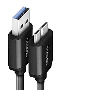 Cablu USB-Micro B  la USB-A, 1m, USB 3.2 Gen 1, 3A, impletit, negru_1