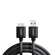 Cablu USB-Micro B  la USB-A, 1m, USB 3.2 Gen 1, 3A, impletit, negru_3