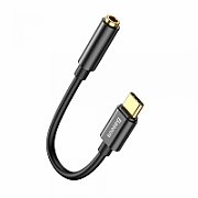 CABLU ADAPTOR Baseus, USB Type-C to Jack 3.5mm, lungime 10.5 cm, negru 