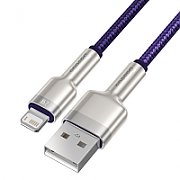 CABLU alimentare si date Baseus Cafule Metal, Fast Charging Data Cable pt. smartphone, USB la Lightning Iphone 2.4A, braided, 2m, violet 