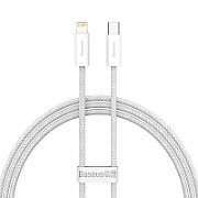 CABLU alimentare si date Baseus Dynamic, Fast Charging Data Cable pt. smartphone, USB Type-C la Lightning Iphone PD 20W, braided, 1m, alb 