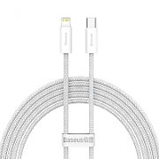 CABLU alimentare si date Baseus Dynamic, Fast Charging Data Cable pt. smartphone, USB Type-C la USB Type-C PD 100W, braided, 1m, alb 