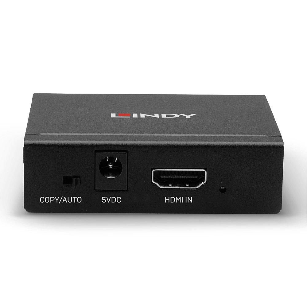 Lindy HDMI 4K Splitter 2 Port 3D, 2160p30  https://www.lindy.co.uk/audio-video-c2/splitters-c159/2-port-hdmi-10-2g- splitter-p10374_2