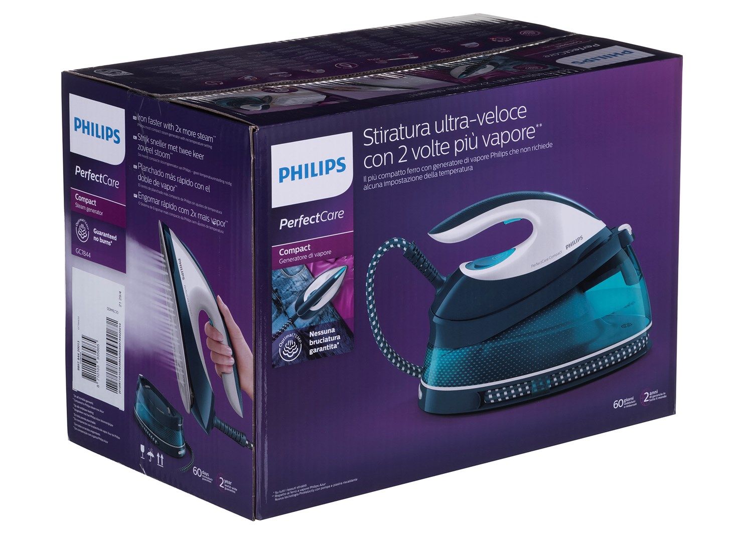 Philips GC7844/20 steam ironing station 1.5 L SteamGlide soleplate Aqua colour, White_2